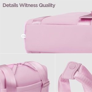 Bolsa de Gimnasio Unisex con Cierre y Patrón de Letras, Mochila Deportiva Mini de Gran Capacidad con Separación para Ropa Seca y Mojada - Product Image 2
