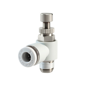 วาล์วปิด-เปิดลมแบบนิวเมติก Pneulead รุ่น PPSC6-01 ข้อต่อเร็ว เกลียวใน ทองแดงชุบนิกเกิล พลาสติก - Product Image 1