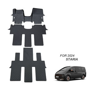 Doublures de <span class=keywords><strong>tapis</strong></span> de sol de <span class=keywords><strong>voiture</strong></span> en caoutchouc 5D personnalisées d'usine pour accessoires Hyundai Staria 2024 - Product Image 1