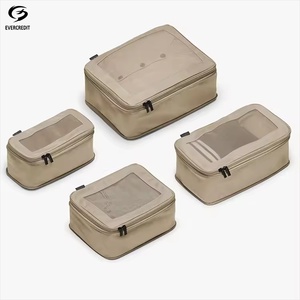 <span class=keywords><strong>Set</strong></span> di 4 Cubi di Compressione in Rete per Valigie da Viaggio Personalizzati, Organizzatori Impermeabili per Bagagli - Product Image 1