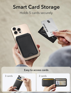 Portefeuille magnétique de luxe personnalisé en cuir PU avec support de carte pour téléphone MagSafe compatible Apple Find My - Product Image 5