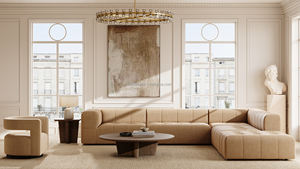 <span class=keywords><strong>Fauteuil</strong></span> pivotant de luxe avec finition en cuir Mobilier de salon complet pour Hall Villa Appartement Hôtels et Hôpitaux - Product Image 6