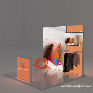 Nuevo diseño, equipo de publicidad duradero, 20x8ft, tela de aluminio SEG, pantalla LED portátil, cabina de feria comercial, Fondo de pared retroiluminado - Product Image 3