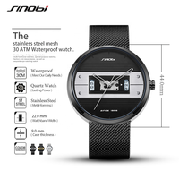 SINOBI Montre personnalisée Design S9825G Nouveau Milano Reloj Para Hombre Japon Mouvement Poignet Reloj Montre analogique masculine