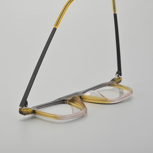 ファッショナブルなスクエアフレームメンズトレンディーなロックメガネフレーム高品質のアセテート装飾近視眼鏡フレーム - Product Image 5