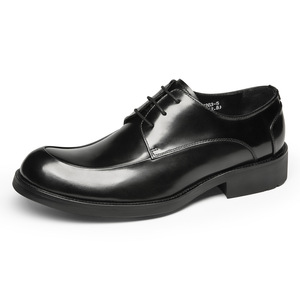 Chaussures de ville de luxe haut de gamme en cuir véritable poli à la main, imperméables, confortables, amortissantes et antidérapantes pour réunions de bureau et mariages - Product Image 1