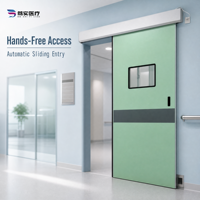 Portes pour hôpital, porte coulissante hermétique automatique, porte coulissante médicale hermétique mains libres avec fenêtre d'observation