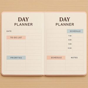 A5 Daily Planner Journal Custom Logo Hardcover Notebook Gift <b>Set</b> with Slip Case Box Ribbon Sewing Binding PU Leather - Product Image 5
