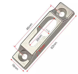 Loquet de porte et fenêtre en alliage d'aluminium, crochet de verrouillage, support de verrouillage, boucle convexe pour porte coulissante en verre, accessoires de quincaillerie - Product Image 5
