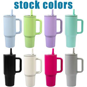 40oz <b>Large</b>-Capacity Insulated Thermos Mug with Handle and Folding Straw Portable Vehicle-Compatible Coffee <b>Cup</b> - Product Image 6