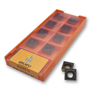 SRUIPU SCMT09T304 Insertos de carburo indexables cuadrados de | Cuchillas de corte de precisión | Herramienta de corte de carburo para torno - Product Image 1