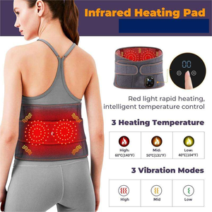 Ceinture chauffante pour le bas du dos, thérapie par lumière rouge, masseur lombaire pour le corps, masseur de taille avec 3 niveaux de chaleur - Product Image 3
