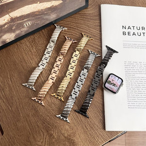 Bracelets de montre interchangeables réglables en métal imperméables à motif vague Win-Win pour <span class=keywords><strong>Apple</strong></span> <span class=keywords><strong>Watch</strong></span> Series 10 42mm - Product Image 3