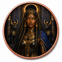 Pièce de collection en cuivre fin .999 de 1 oz, représentant la déesse égyptienne, portrait personnalisé de la reine Anubis, médaille commémorative, vente en gros