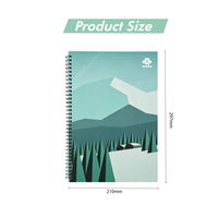 Cahier d'écriture luxueux personnalisé à spirale, couverture souple laminée, pour usage scolaire, avec option de logo personnalisé, format A4