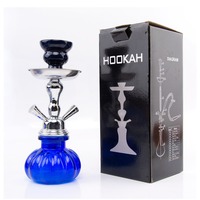 Ensemble de chicha arabe de haute qualité pour le marché international, avec accessoires à double tuyau et corps en acier inoxydable poli miroir