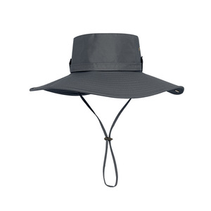 Men's Wide Brim Sun Hat Breathable Solid Color Outdoor Hiking Fishing Cycling Cap - Product Image 5
