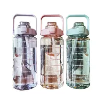 पर्यावरण के अनुकूल प्लास्टिक की पानी की बोतल कस्टम प्रेरक उच्च बनाने की क्रिया Bpa मुक्त पुन: प्रयोज्य जिम गैलन खेल पानी की बोतल
