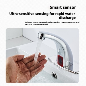 Cảm biến tự động vòi nước hiện đại hồng ngoại tay touchless tap nóng lạnh lưu vực Mixer Chrome đánh bóng bồn rửa tap Đồng phòng tắm vòi - Product Image 2