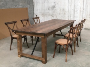 Tavolo da Pranzo Pieghevole in <span class=keywords><strong>Legno</strong></span> Massello, Design Classico Personalizzabile, per Banchetti e Matrimoni - Product Image 4