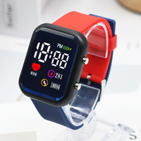 Montre Digitale Électronique Sportive LED Personnalisée de Qualité Supérieure en Alliage, Bracelet Silicone/Caoutchouc, Boîtier Triangle 25 mm, Unisexe – Vente en Gros 2024
