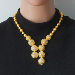 חסר צוואר סיטונאי באיכות גבוהה כלה תכשיטי סט אפריקאי שרשראות תכשיטי סט בנות BJ845 - Product Image 2