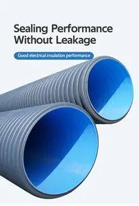 Tubo de plástico de alta qualidade para drenagem de grandes diâmetros Tubo corrugado HDPE para drenagem e esgoto
