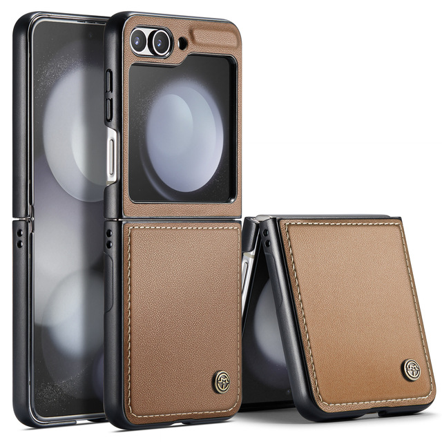 Luxury Slim Pu Leather Phone case for Samsung Z Flip 6 Foldable Anti Drop Leather Phone case for samsung Flip 6 5