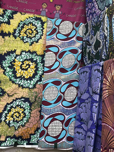 Tissu Batik/Jersey en Coton Hollandais 100% Super Gold Wax Organza Respirant Poids Moyen 2026 Grand Super Print Véritable Wax Doux - Product Image 4