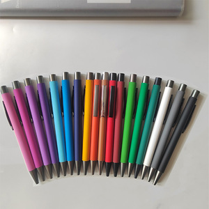 Bonvada BV-MP00037 Aluminum Click Metal Ballpoint <b>Pen</b> Custom Laser Engraved Logo Durable Black/Blue for Business Promotional - Product Image 1