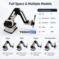 Kit de bras robotique silencieux DexArm pour bureau, robot pneumatique de préhension et de placement, robot éducatif STEM pour universités et espaces de fabrication