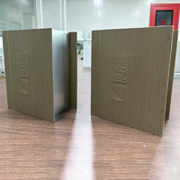 Panel Sandwich Laminasi Film PET Motif Kayu Desuman dengan Inti EPS/Rock Wool/PU/Silicate Rock, Tahan Api, Ringan, dan Berinsulasi