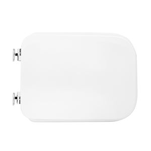 Asiento de Inodoro Blanco con Cierre Suave, Forma Redonda, Diseño Minimalista, Material Plástico para Baño - Product Image 1