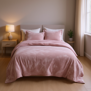 Juego de Edredón Reversible Db Woven Sherpa de 8 Piezas, Terciopelo Arrugado, Color Sólido, Clásico, para Cama Queen y Super King - Product Image 2