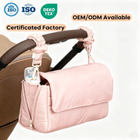 Sac de rangement universel 2-en-1 en polyester pour poussette, grande capacité, multifonctionnel, pour jouets et couches, idéal pour bébé
