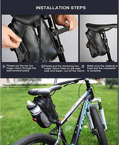 Impermeabile Touring ciclismo sotto il sedile seggiolino per bicicletta borsa da sella per bici con portaborraccia - Product Image 5