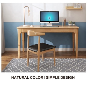 Home Office <strong>Solid</strong> <strong>Wood</strong> <strong>Desk</strong> for Laptop/Computer Natural for Bedroom - Product Image 2