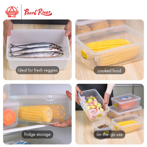 Boîte de conservation alimentaire rectangulaire en plastique PP 1,5 L, bac de rangement multifonction pour cuisine, réfrigérateur, camping - Product Image 2