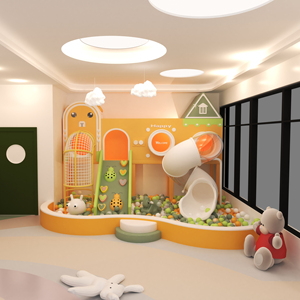 The Small <strong>Indoor</strong> <strong>Slide</strong> for kids Is Suitable for 3D Design Blueprint Soft Playground Equipment Customization in Family Hotels - Product Image 1