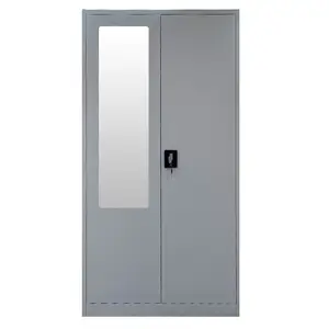 2 swing door cupboard clothes storage steel locker gym iron locker cabinet closet metal almirah wardrobe placard de chambre