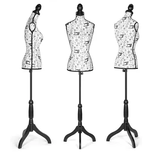 Profession elle Hersteller verstellbare weibliche Schaufenster puppe Kleid Form Torso Stativ Stand Display