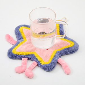 Toalla de mano colgante en forma de estrella, forro polar coral, secado rápido, para montar en la pared, uso en cocina y baño - Product Image 3