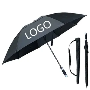 YS-7050 ombrello Extra Large personalizzato Logo 30 pollici di grandi dimensioni doppio strato ventilato aria antivento grande ombrello da Golf con Logo