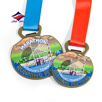 Longzhiyu, 20 Años de Experiencia como Fabricante, Medalla de Maratón Plateada, Fundición de Medallas Deportivas de Metal Personalizadas con su Logotipo