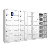 Consigne Électronique Intelligente Yinlong Personnalisée à Reconnaissance Faciale en Acier 24 Portes, Sans Contact, pour Plage et Bord de Mer