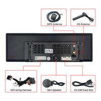 14.9 pouces Ultra-mince GPS écran tactile Navigation Android 13 lecteur automatique universel avec amplificateur Audio Microphone intégré