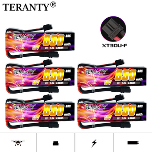 Verbeterde Teranty 2S 7.6V 80c/160c 850Mah Model Drone Fpv Elektrisch Speelgoed Hoge Vergroting Lange Uithoudingsvermogen Lipo Batterij Hv - Product Image 1
