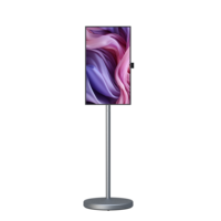 Pantalla Táctil Interactiva Portátil con Batería 360 °   Soporte Giratorio con Altura Ajustable para Señalización Digital Android 15