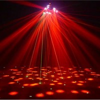 Lampu Panggung Profesional 3-Wing Phantom LED Moving Head, Efek Hibrida 3-in-1 RGBW Beam Laser Strobe untuk DJ Bar Klub Pesta Pertunjukan