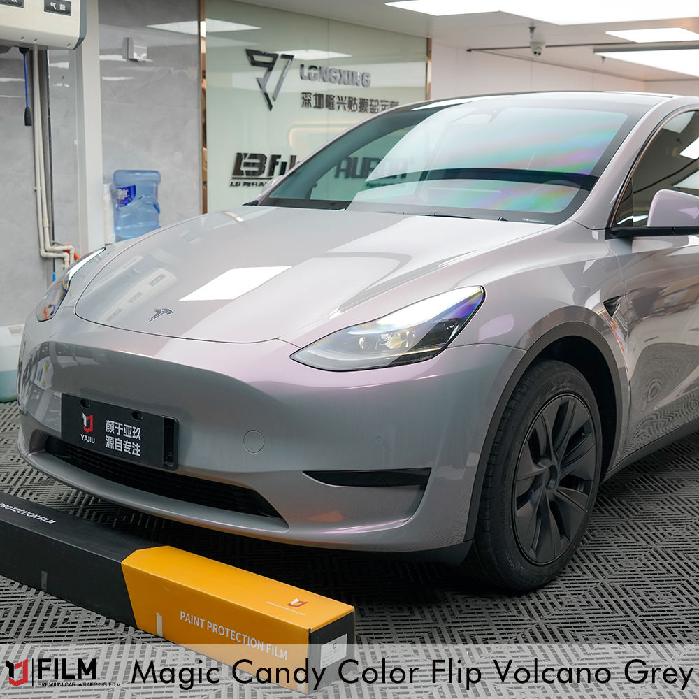 สีลูกกวาดวิเศษพลิกสีน้ำเงินเทา